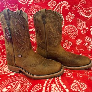 NWT Men’s Double H Square Toe Western Cowboy Boots 13EE